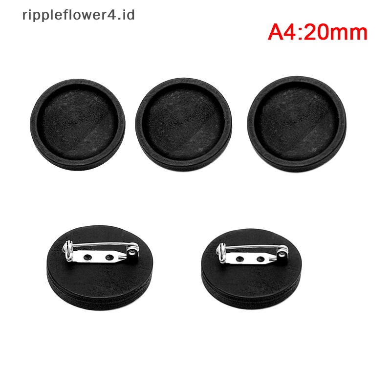 {rippleflower4.id} 5pcs Set Dasar Bros Cabochon Kayugs20 25 30 40mm Dia Nampan Bezel Bulat Diy Bros Pin Sandaran Untuk Membuat Perhiasan~