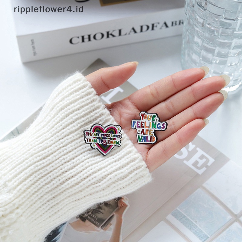 {rippleflower4.id} Enamel Pin Meningkatkan Diri Otak Bros Lencana Logam Pakaian Ransel Dekorasi Kartun Pin Perhiasan~