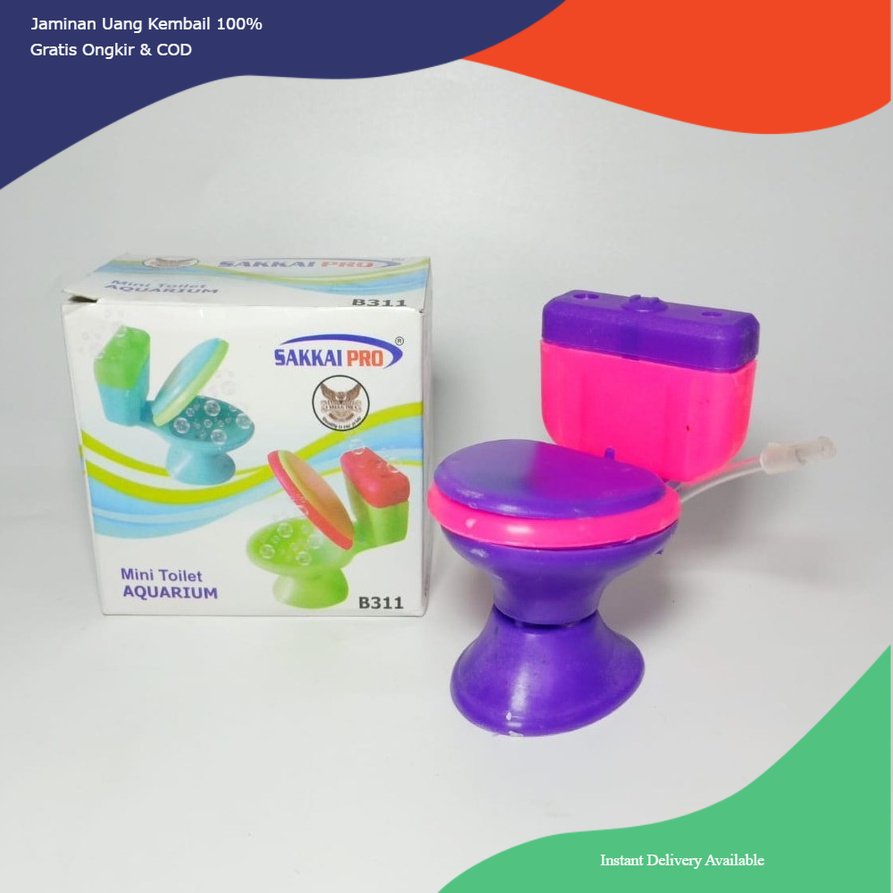 hiasan aquarium toilet, dekorasi aquarium toilet, hiasan aquarium toilet mini, hiasan aquarium close