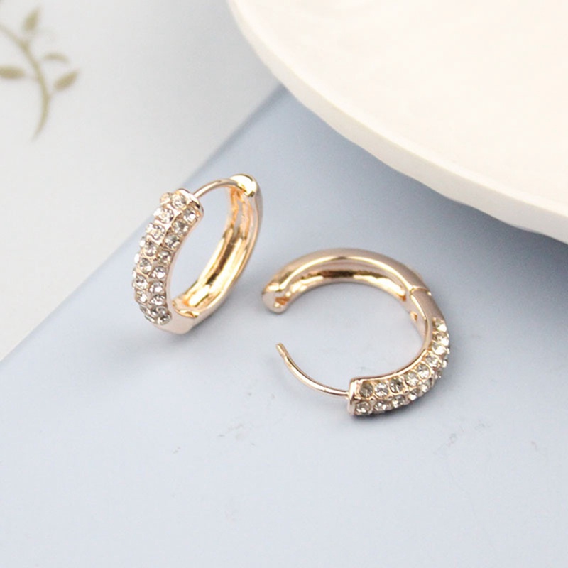 Cubic Zircon Hoop Earrings Untuk Wanita Pria Huggie Cartilage Cuff Bulat Lingkaran Anting Pernikahan Perhiasan Aksesori