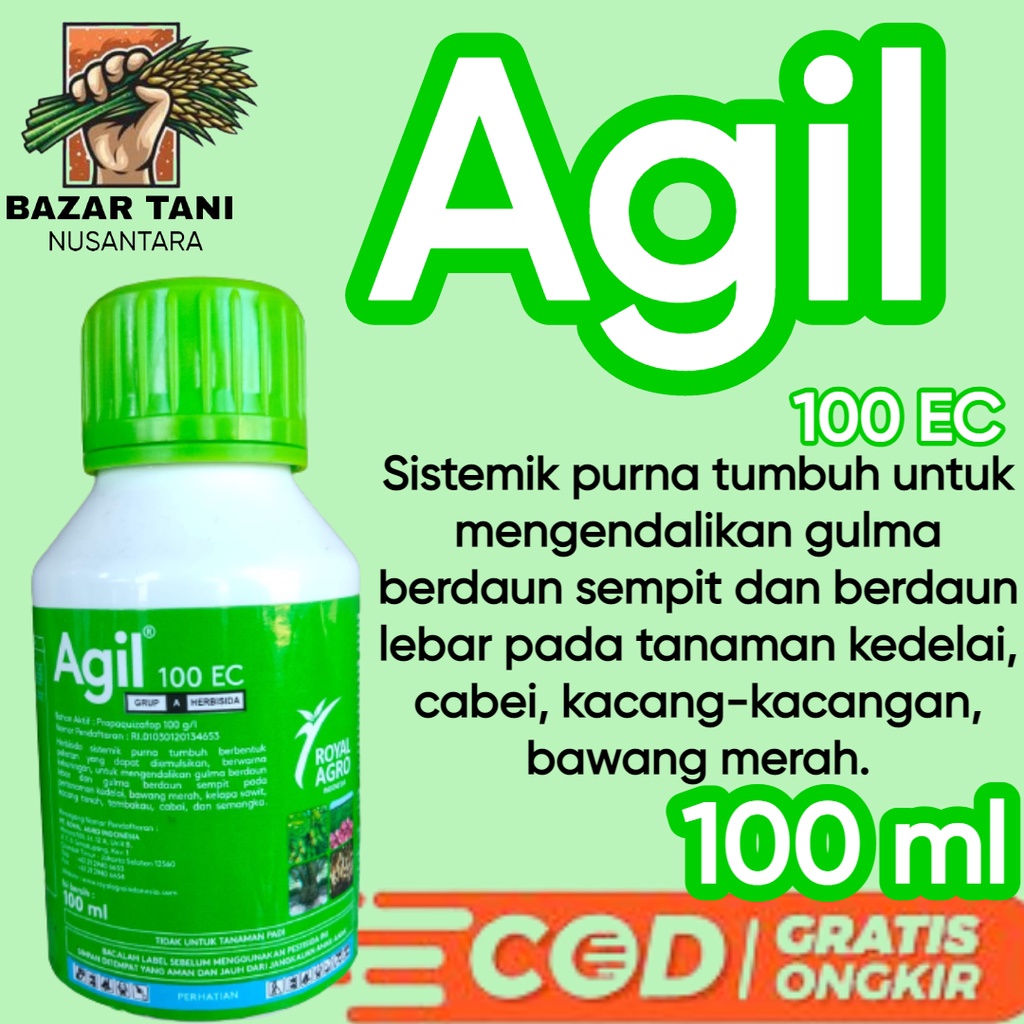 HERBISIDA SISTEMIK AGIL 100ML Herbisida AGIL 100ec  Sistemik purna tumbuh untuk mengendalikan gulma 