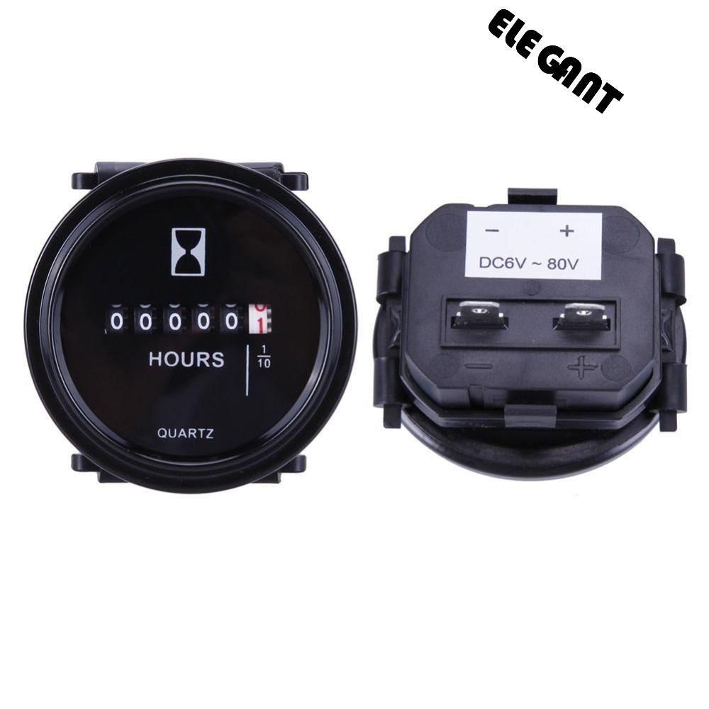 [Elegan] Jam Meter Marine Bulat Anti Air Mesin Moto Auto Car Gauge Timer Industri