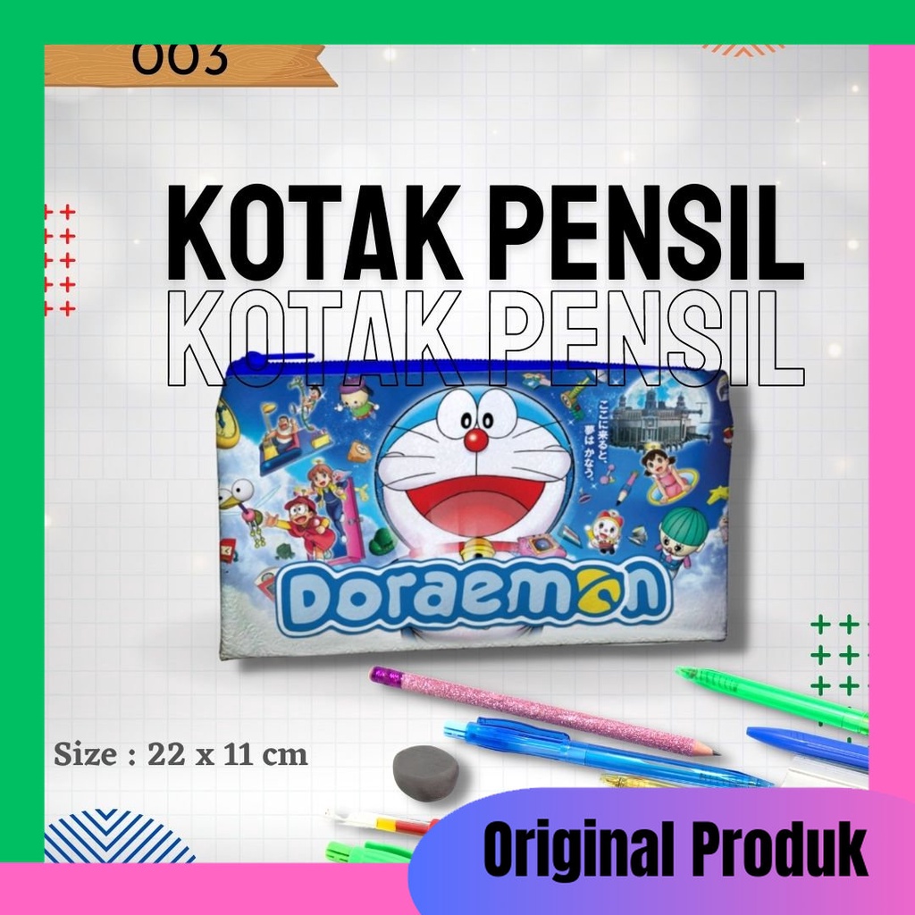 

Tempat Pensil, Kotak Pensil 003 gambar Doraemon Serbaguna Murah Dan Kualitas Terjamin , Original Produk Bahan Tebal