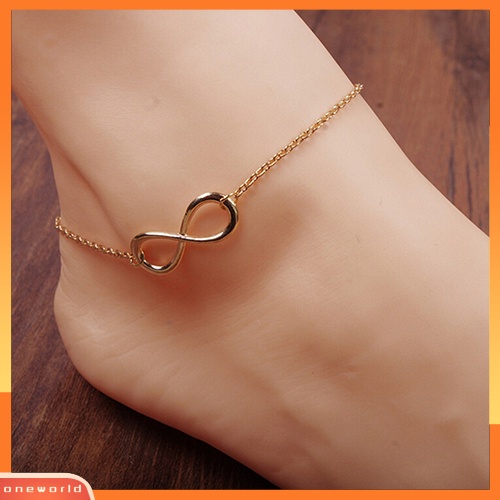 [WOD] Stunning Infinity Charm Ankle Bracelet Sandal Pantai Kaki Rantai Gelang Kaki Perhiasan