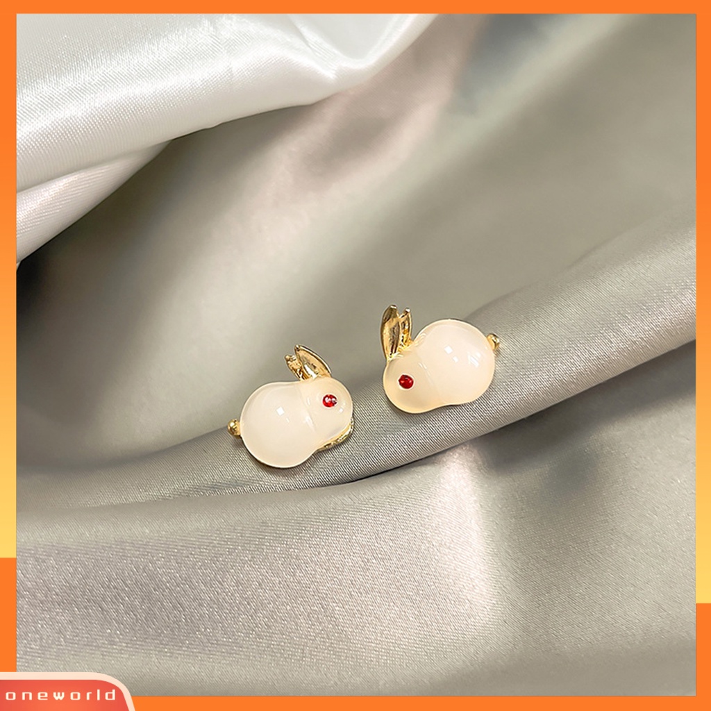 [WOD] 1pasang Anting Tusuk Wanita Realistis Tidak Alergi Mutiara Imitasi Bunny Drop Earrings Untuk Pacaran