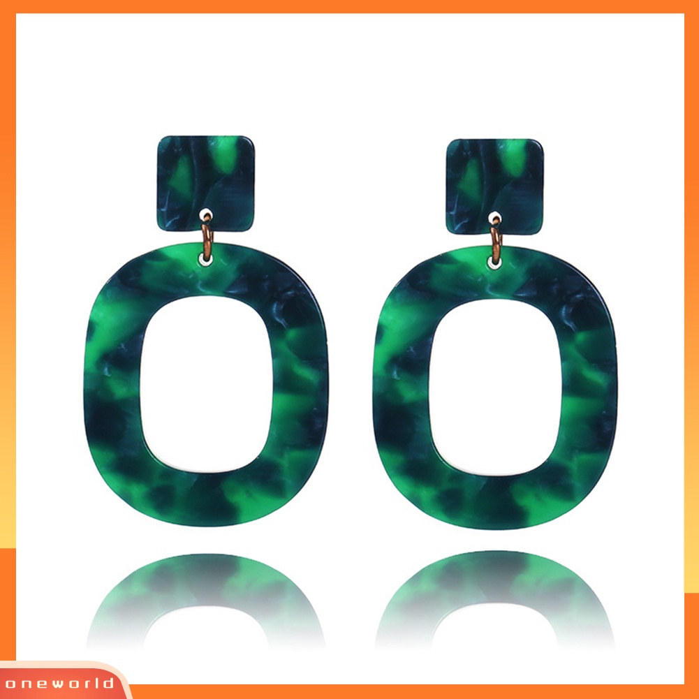 [WOD] Fashion Berongga Lingkaran Pernyataan Wanita Geometris Stud Earrings Perhiasan Hadiah