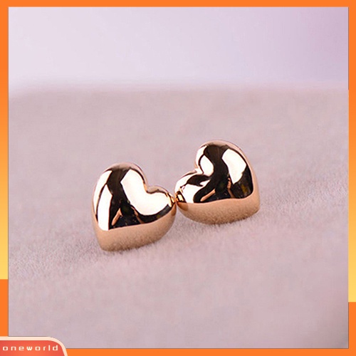 [WOD] 1pasang Fashion Wanita Lucu Kecil Jantung Pesona Telinga Stud Anting Perhiasan Hadiah Xmas