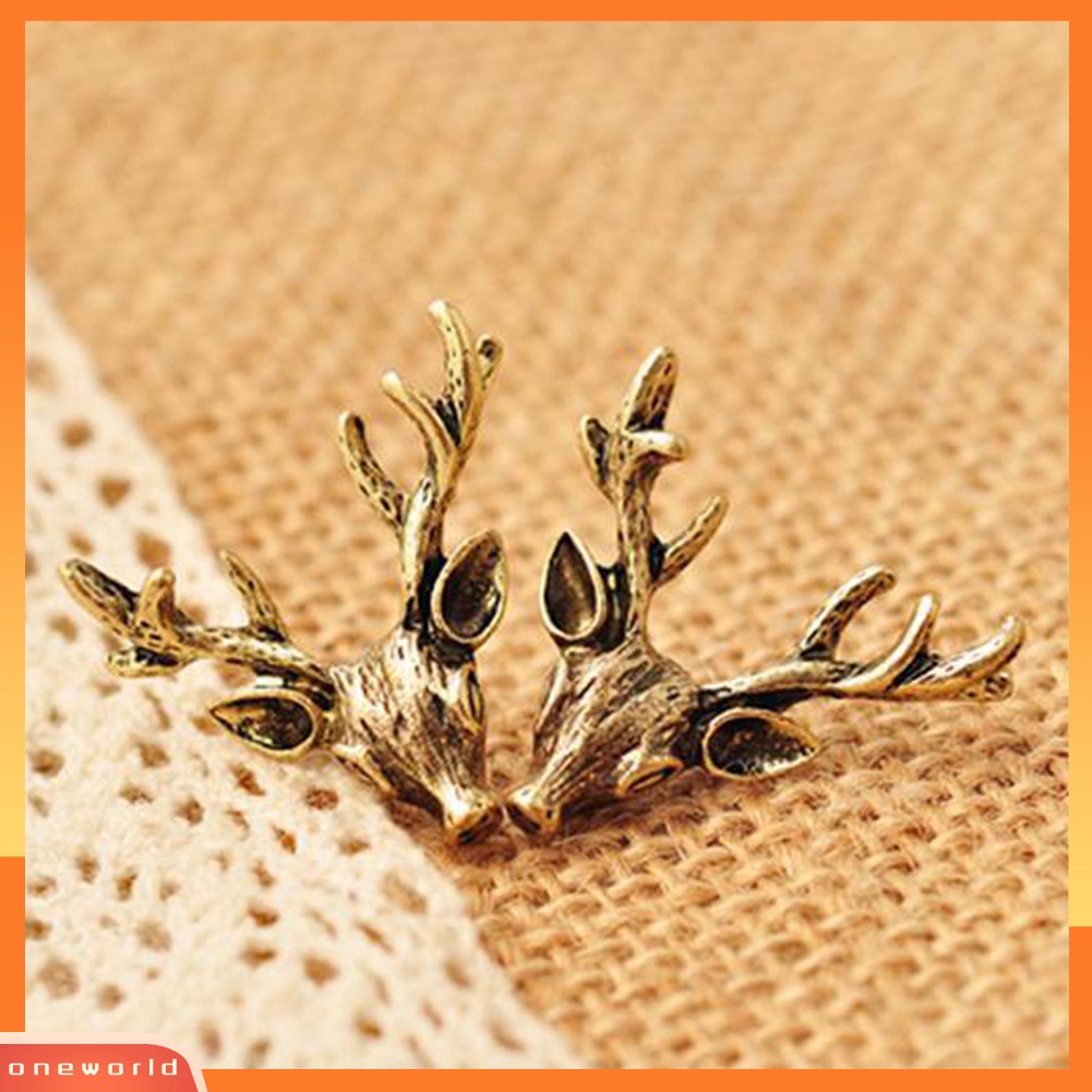 [WOD] Fashion Wanita Berlebihan Punk Hip-Hop Retro Telinga Rusa Studs Earrings Perhiasan