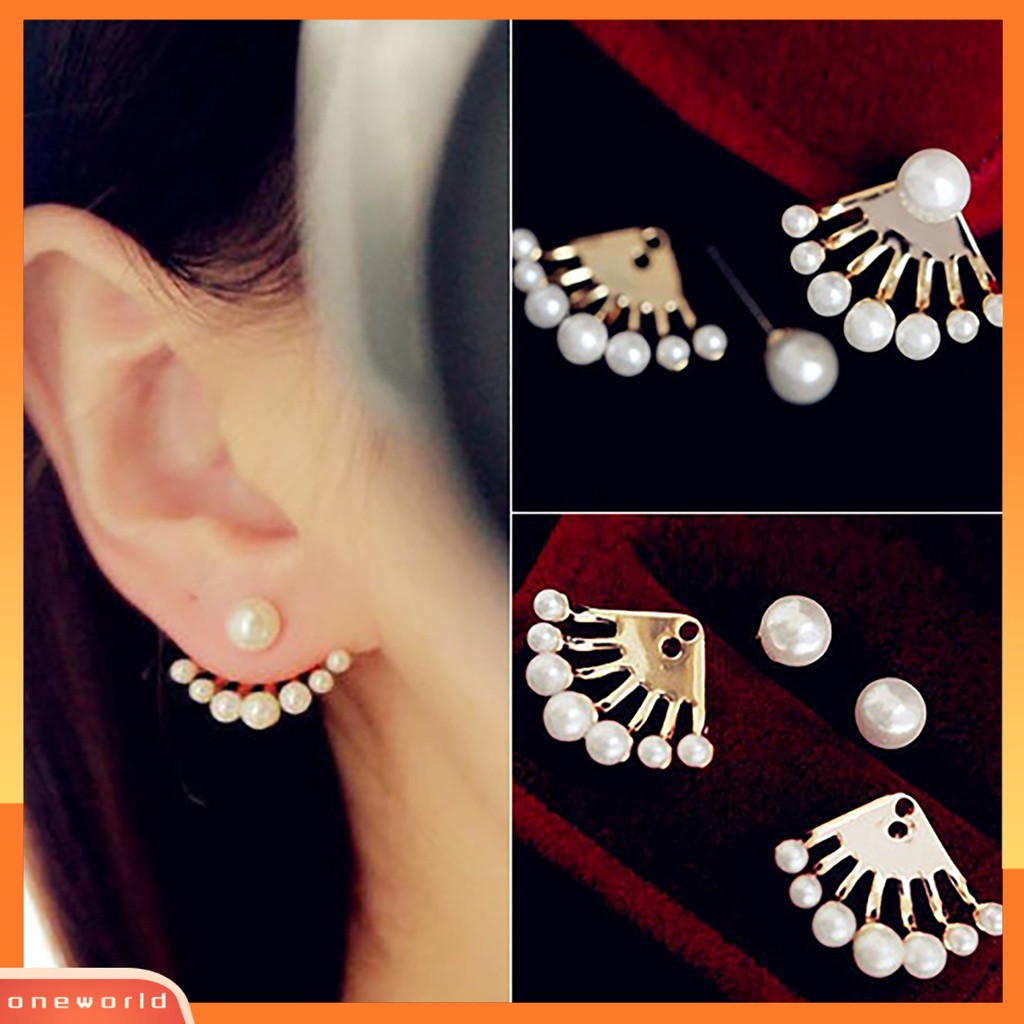[WOD] 1pasang Stud Earing Cantik Nyaman Paduan Wanita Fashion Ear Stud Untuk Hadiah