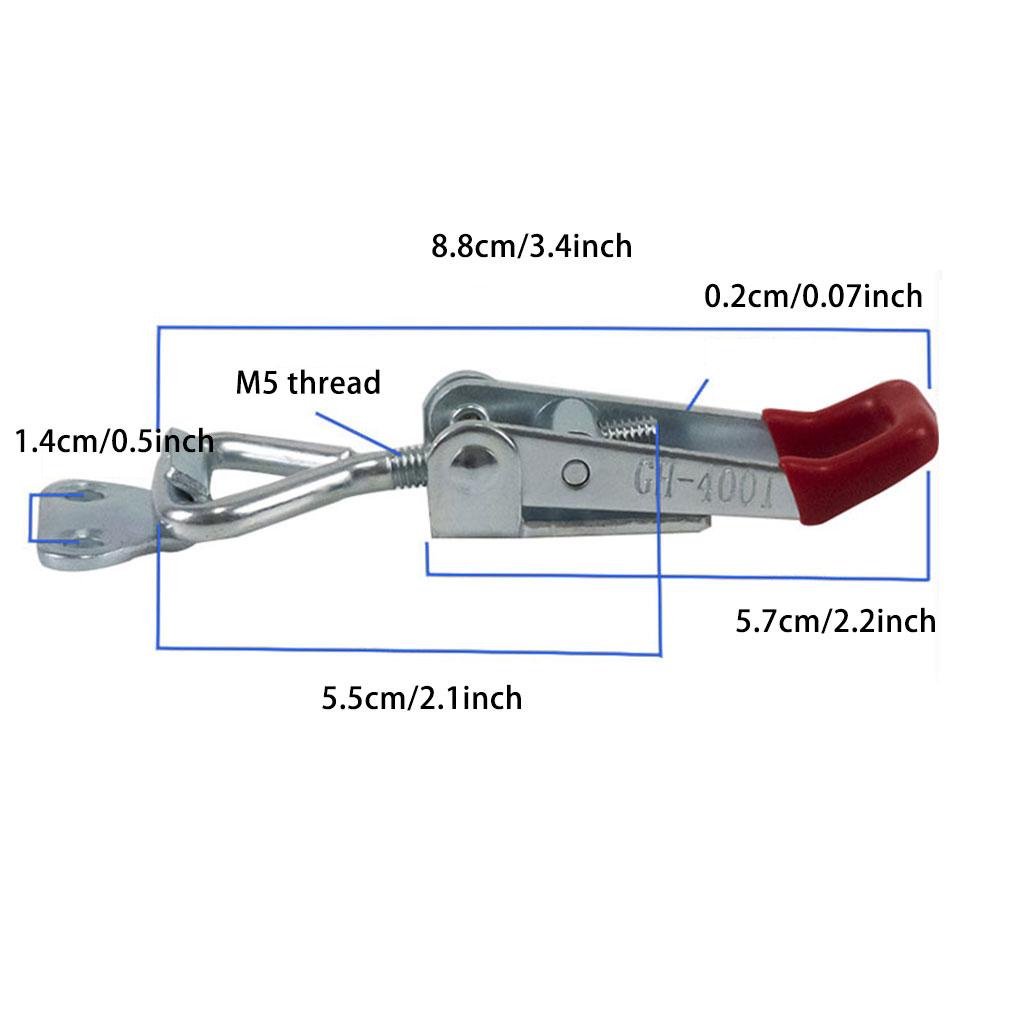 8x Toggle Clamp Latch Pengait Kait Pengait Pengait Kotak Instalasi Praktis Tutup Shockproof Solidness Perlengkapan Rumah Alat Hardware