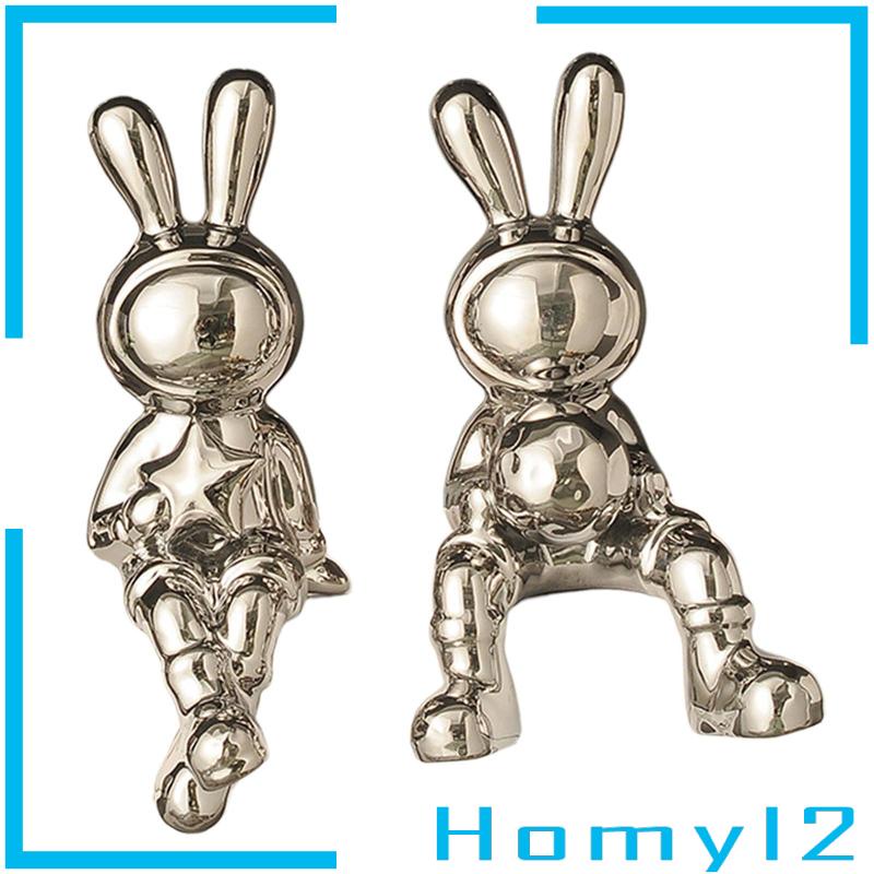 [HOMYL2] Patung Kelinci Gambar Hewan Pajangan Hadiah Ulang Tahun Desktop Bunny Statues