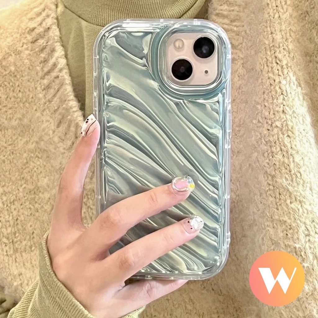IPHONE Casing Ponsel Kartu Laser Warna Mempesona Mewah Kompatibel Untuk Iphone11 12 13 14 Pro MAX XR 7Plus 76s 8 6 Plus X XS MAX SE 2020lembut Kreatif 3D Stereo Pola Korgasi Cover