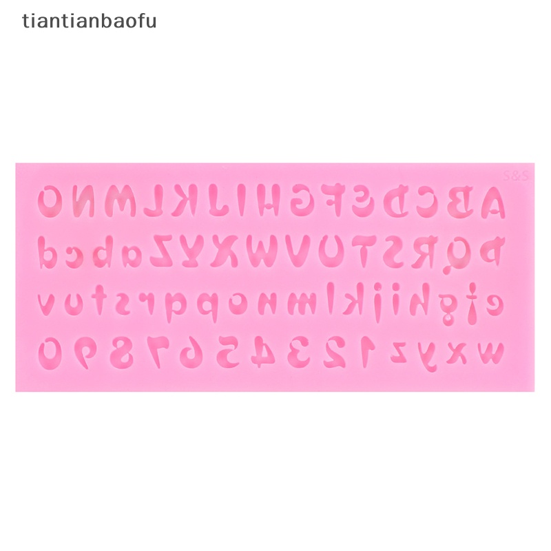 [tiantianbaofu] 1pc Alphabet Number Silicone Mold DIY Cetakan Dekorasi Kue Coklat Butik