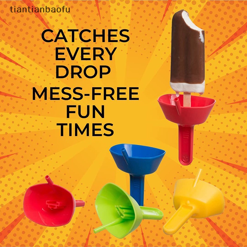 [tiantianbaofu] Tempat Es Loli Dengan Sedotan Drip Free Tempat Es Krim Anak Anti Bocor Butik Kotor