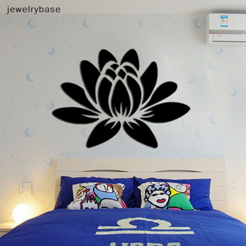 [jewelrybase] 3d Cermin Teratai Stiker Dinding Removable Acrylic Mural Decal Rumah Kamar DIY Dekorasi Butik