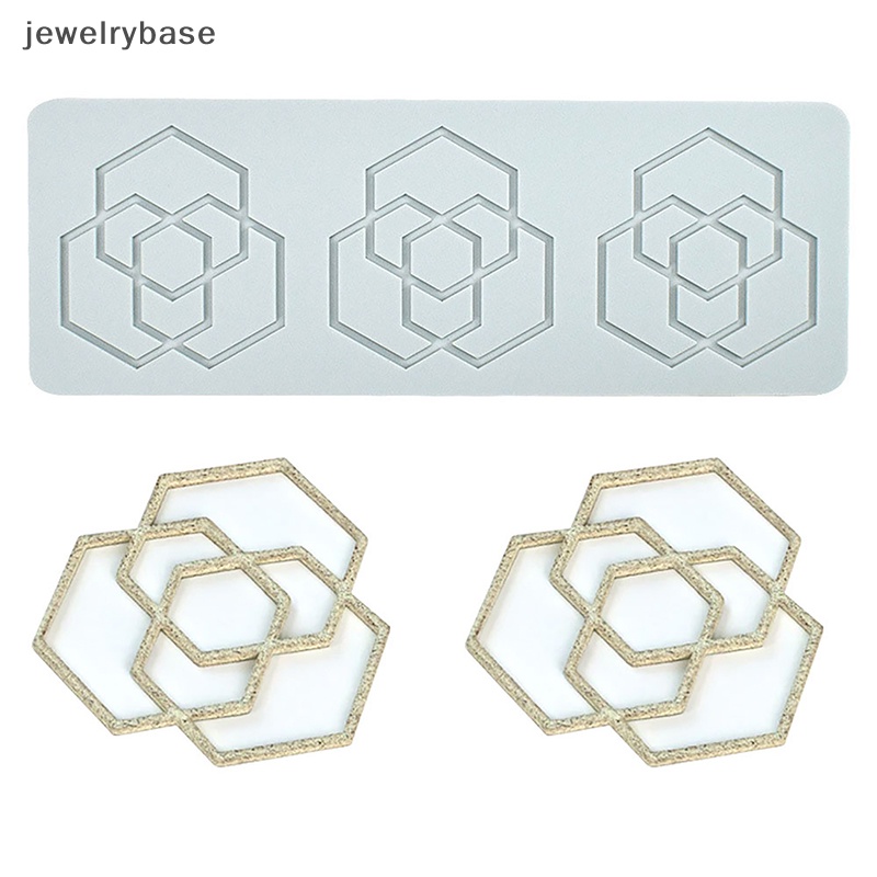 [jewelrybase] 1pc Pola Geometri Kreatif Silikon Kue Renda Cetakan Kue Decorag Alat Butik