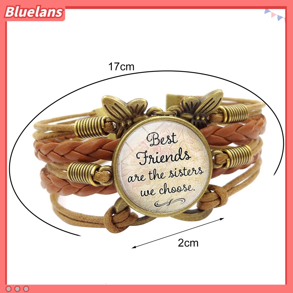 [BLS] Gelang Gaya Retro Multi-layer Brown Women Vintage Bracelets Untuk Sahabat