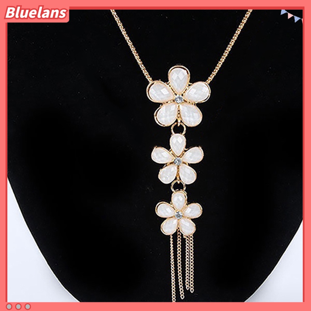 [BLS] Sweater Necklace Kalung Liontin Jumbai Halus Kokoh Dapat Disesuaikan Untuk Anniversary