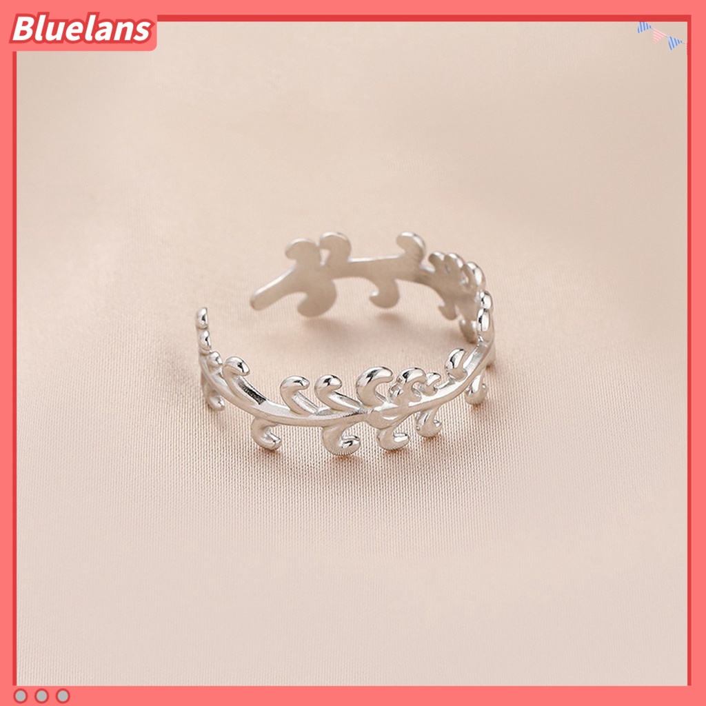 [BLS] Cincin Wanita Bunga Pembukaan Perhiasan Electroplating Vintage Finger Ring Untuk Pesta Perjamuan Prom