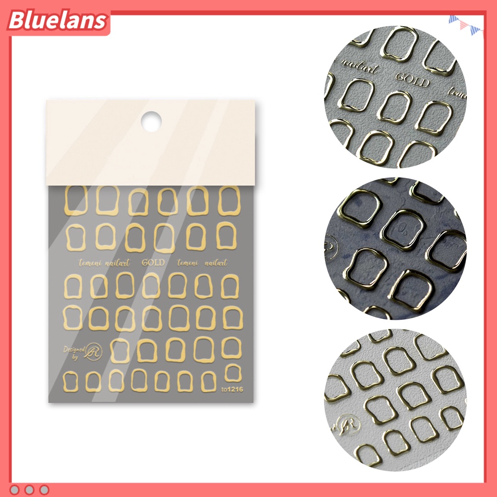 [BLM] Stiker Kuku Bentuk Kreatif Tahan Air Kertas Shiny Halus Manicure Sticker Nail Art Dekorasi Untuk Wanita