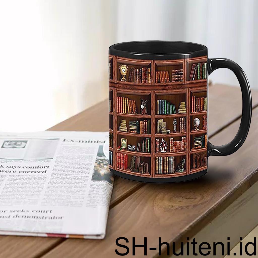 C-handle Mug Kopi Sastra Novelty Reading Reader Sahabat Kekasih