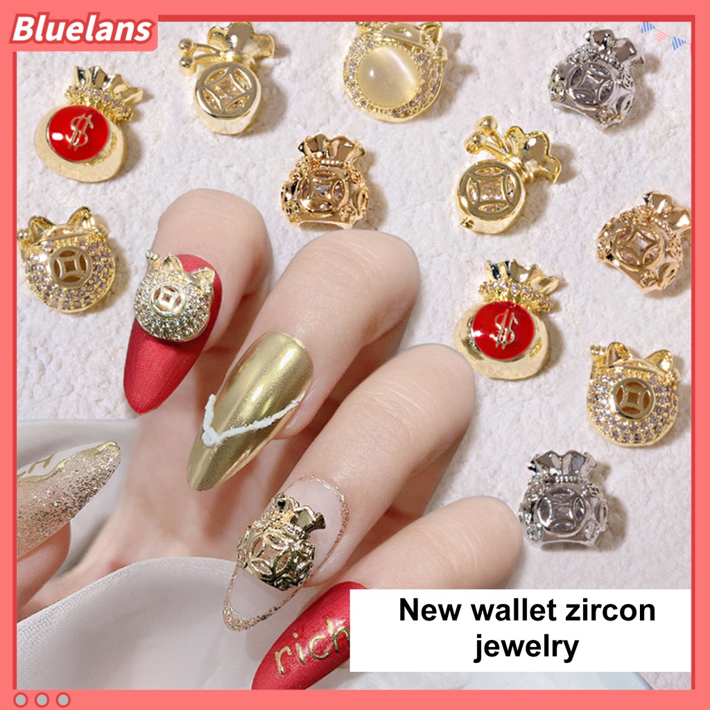 [BLM] Dekorasi Kuku Indah Nail Art Desain Aksesoris Nail Cubic Zirconia Alloy Perhiasan Untuk Salon Kuku