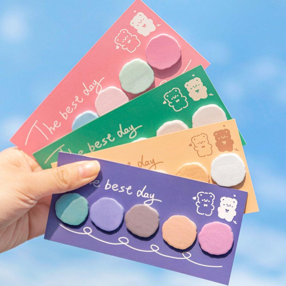 Mxbeauty Memo Pads N Times Sticky Round Keypoints Marker Alat Tulis Siswa Alat Kantor Sekolah Diary Planner Stiker Sticky Bookmark Label Perekat