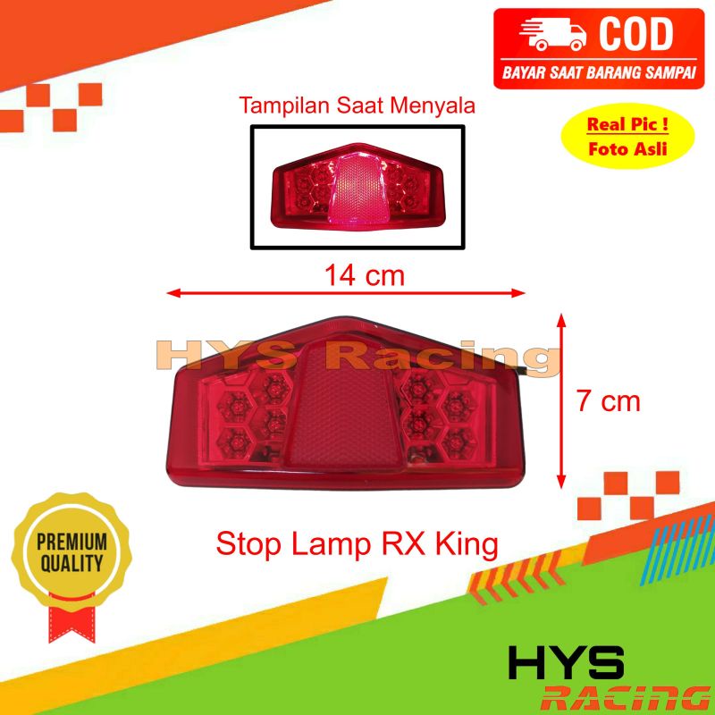 HYC Lampu Stop Belakang Yamaha RX King New - Variasi Aksesoris Stop Lamp Motor