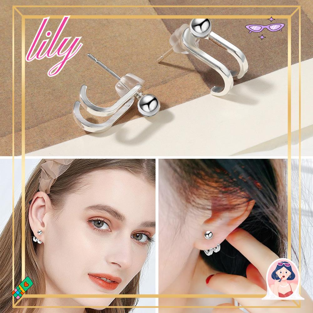 Lily Tipe C Anting Hadiah Wanita Simple Korea