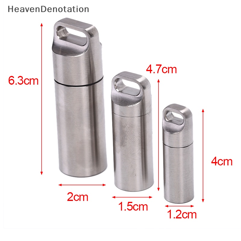 [HeavenDenotation] Botol Segel Kapsul Tahan Air Outdoor Survival Pill Box Container Pil HDV