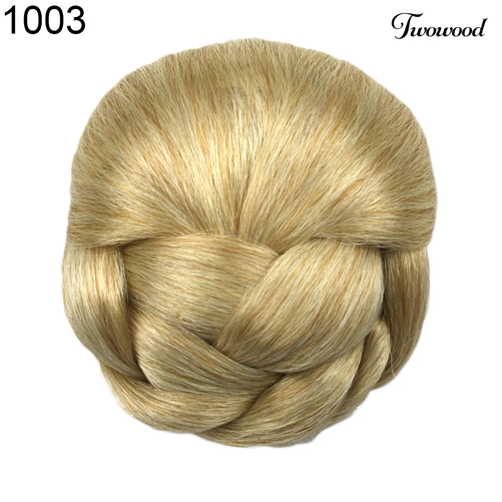 Twowood Wanita Updo Styling Sopak Sintetis Dikepang Pony Tail Hair Bun Extension