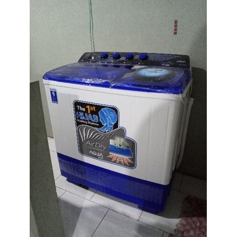 Aqua QW-1450T Mesin Cuci 2 Tabung 14 Kg | QWP1450T Kapasitas Besar