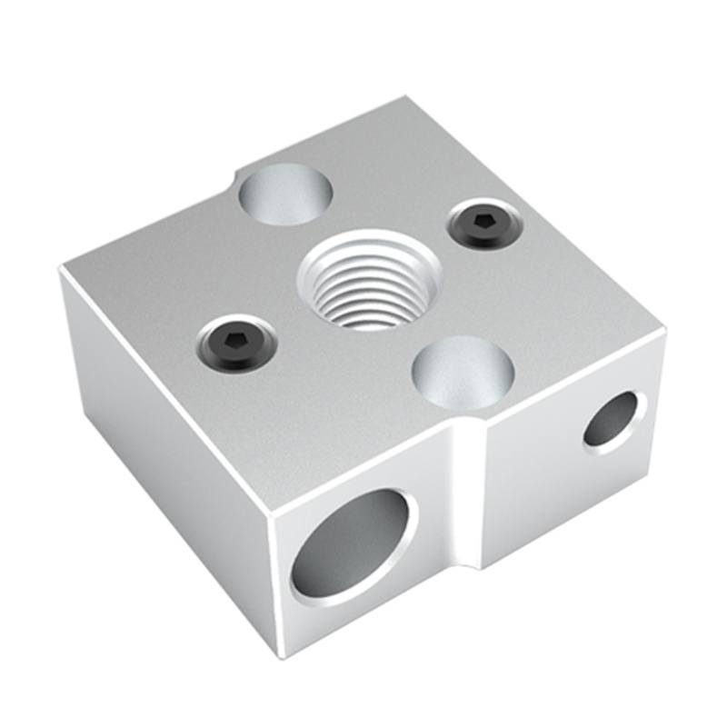 Cre High-Quality 3D Printer Extruder Block Blok Panas Untuk CR6SE 3D Printer Extruder Hotend Plated-Tembaga Aluminium Panas B
