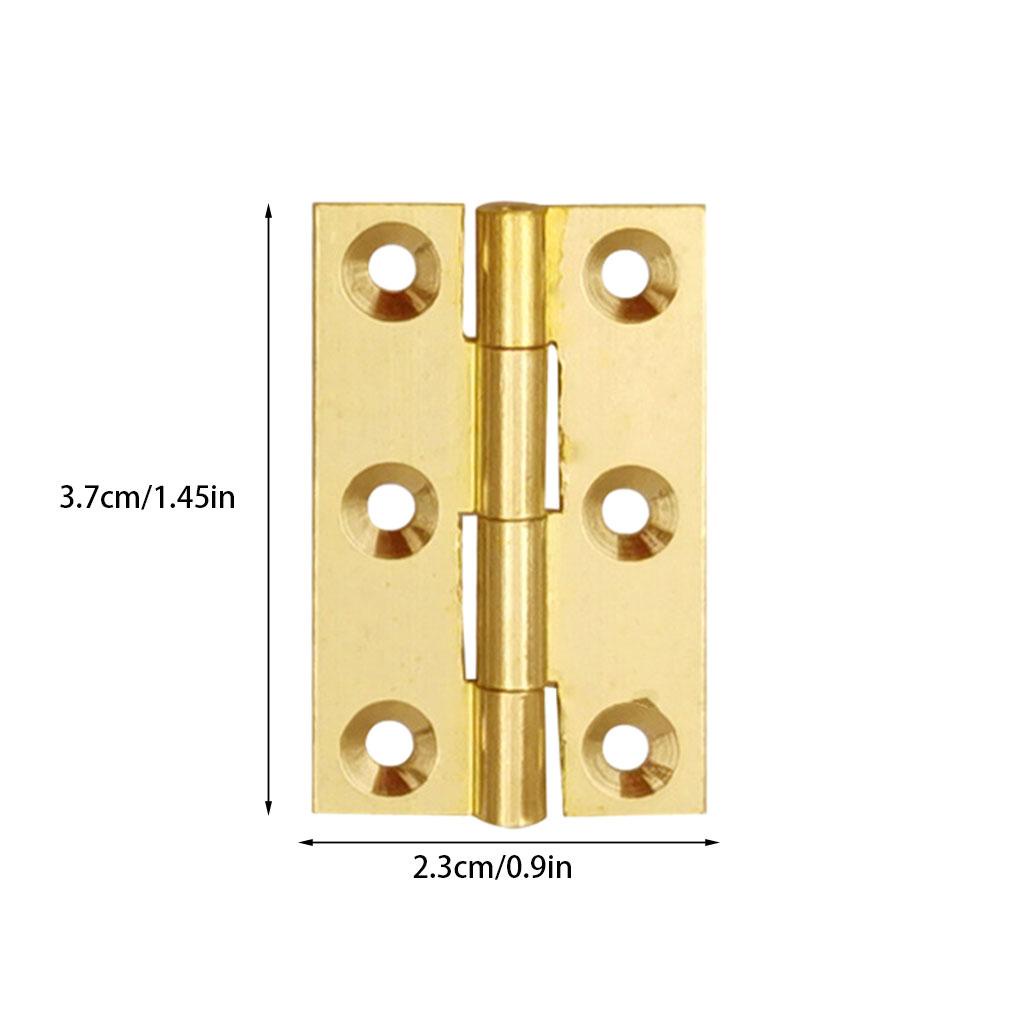 Engsel 6lubang Pasang Konektor Pintu Kunci Hardware Jendela Solid Hinge Kuningan Hias Lemari Multi Fungsi Rumah