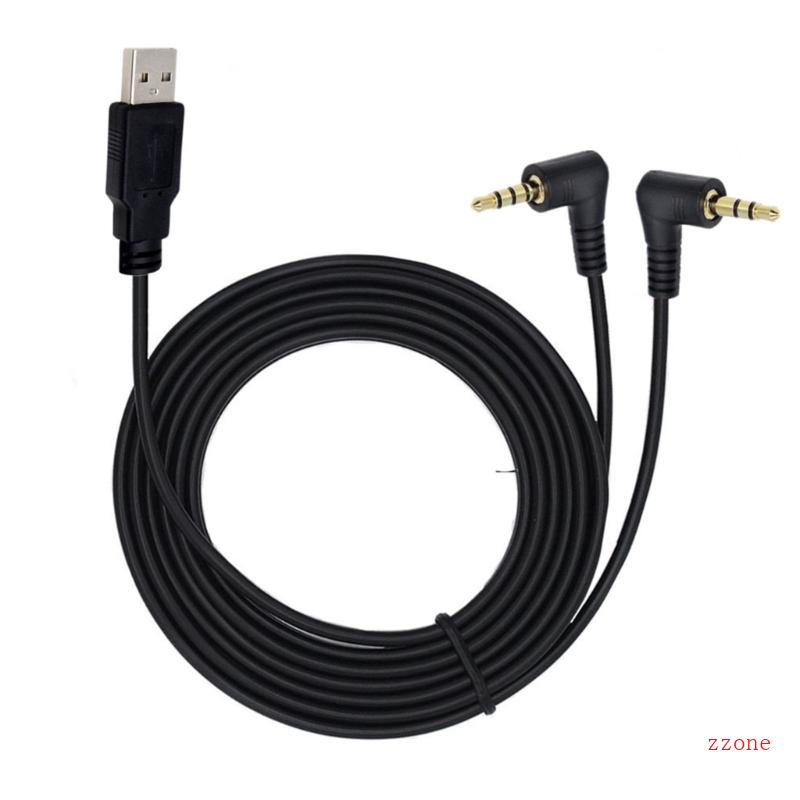 Zzz Jack AUX 35mm Male to Usb2 0kabel Charge Male Ke Kabel Adaptor USB