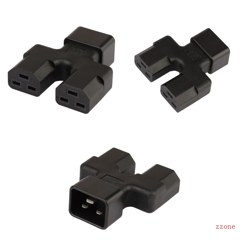 Zzz Solid C20 to Dual C21 Power Adapter Iec320 Male Side Connect to C21 Kabel Listrik