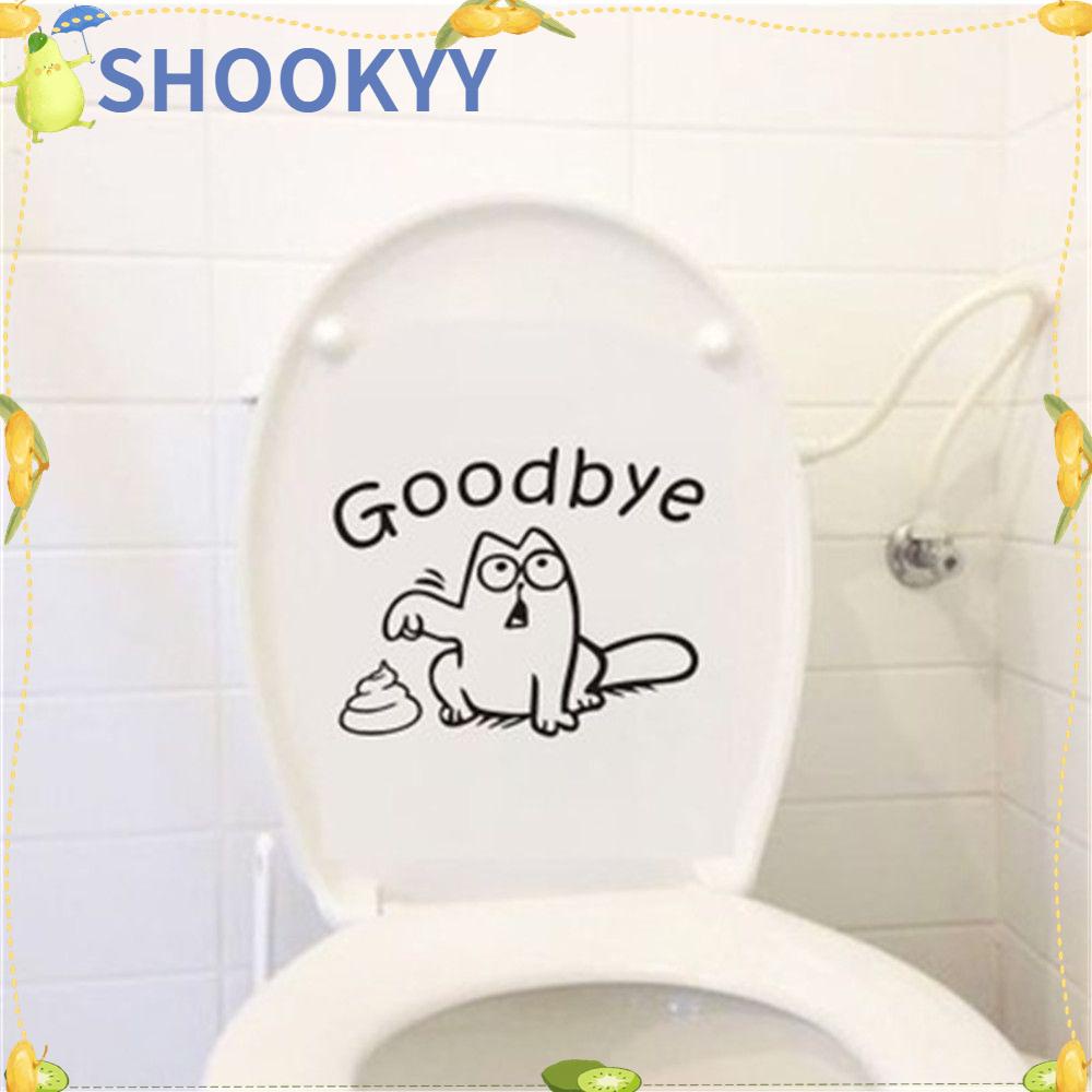 Chookyy Toilet Seat Stiker DIY Kamar Mandi Kartun Dinding Decal