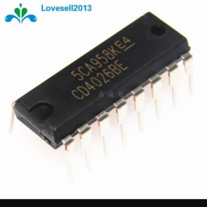 2 Buah 2Pcs CD4026BE IC CD4026 Decade Counter Driver 16pin Dip16 CD 4026 4026BE Texas Instruments