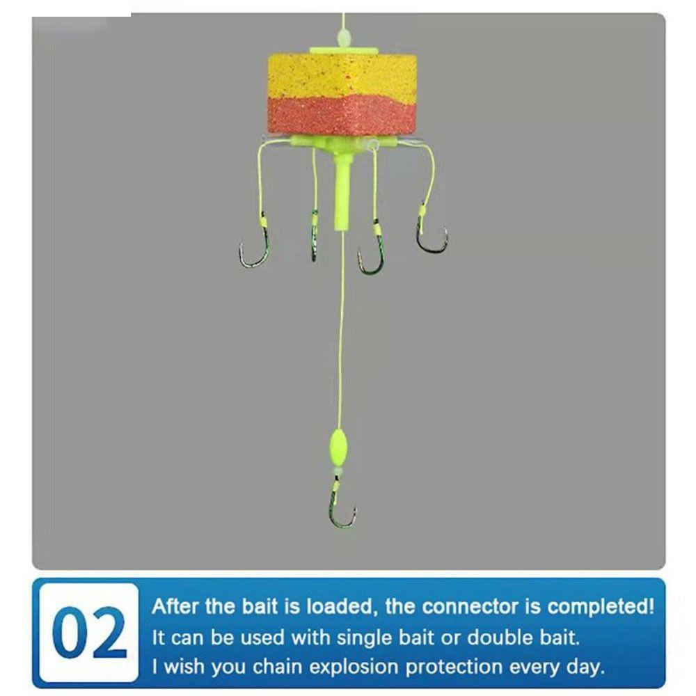 AUGUSTINA Kait Senar Ikan Gurame Agustina Mengambang Air Tawar Perak Carp Trap Kepala Besar Fish Fluorescent Hook Aksesoris Memancing Tooth Carp Hook