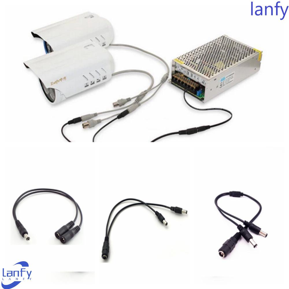 Lanfy Konektor Power Splitter DC 30cm /40cm DC 1pria Ke 2wanita Power Diversion Power Distribution Wiring Power Line Supply Adapter