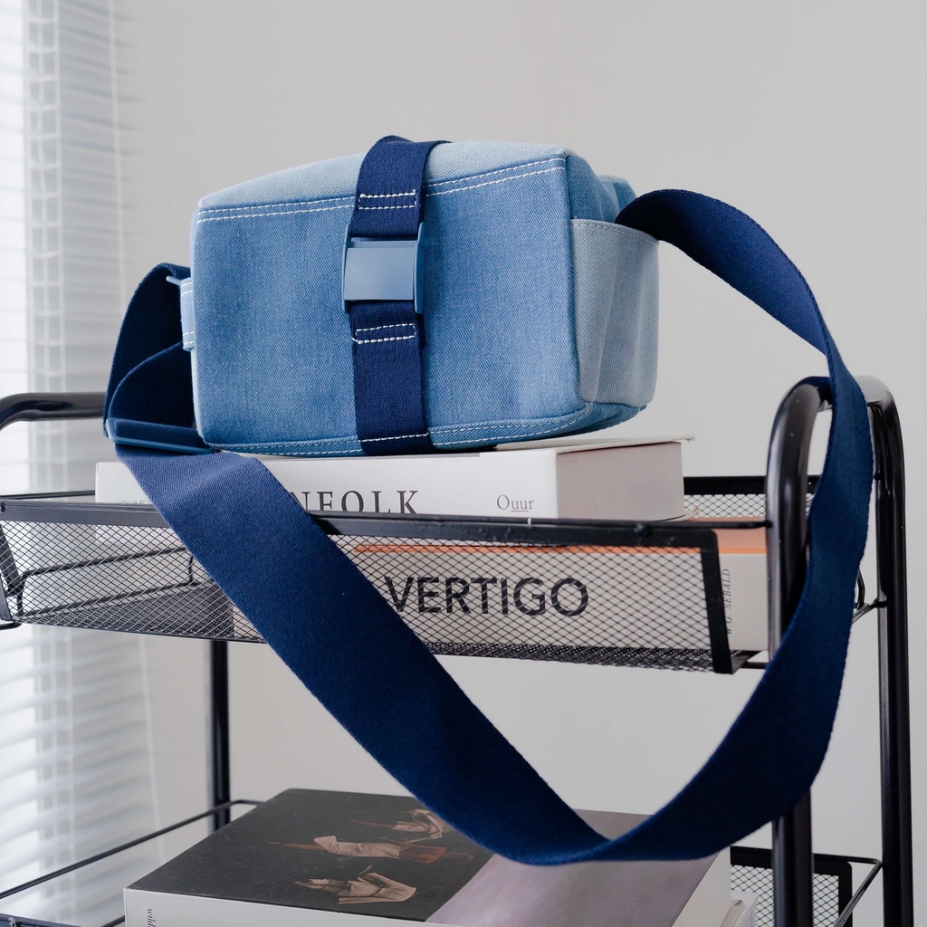 Denim Cuboid Sling Bag