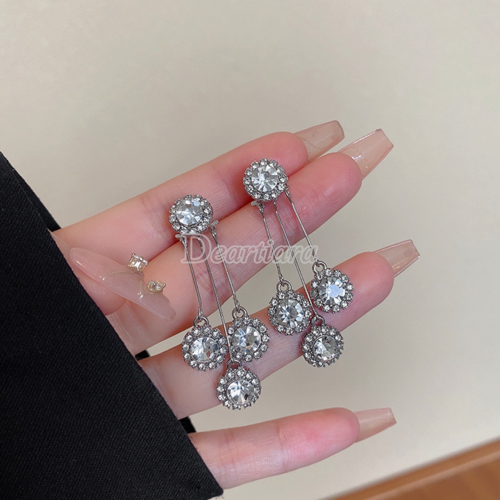 Anting Gaya Panjang Kualitas Tinggi Dan Temperamen Anting Pribadi Anting Rumbai Zirkon Fashion Perempuan