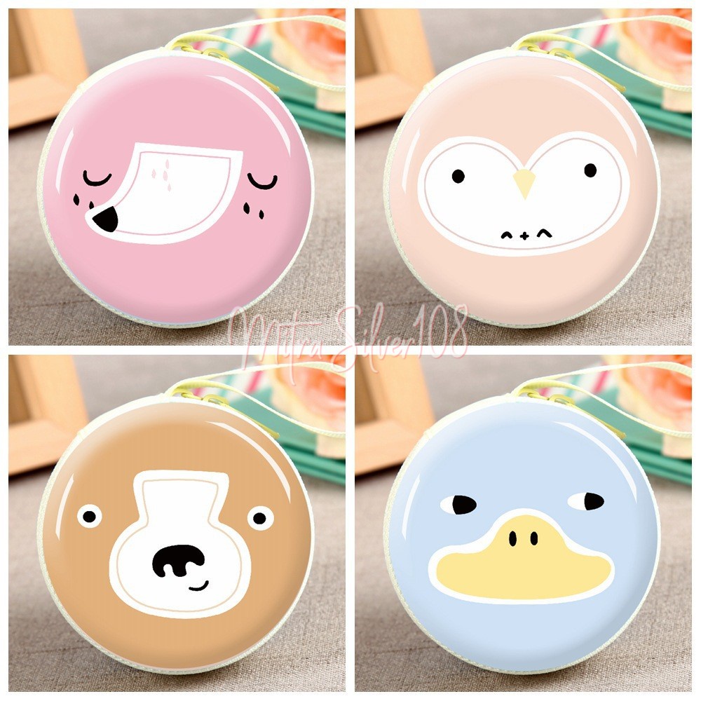 [MS108] DPU 02 - Mini Coin Bag Model Bulat | RANDOM | dompet handsfree | dompet koin karakter import  | tempat headset | Dompet Mini