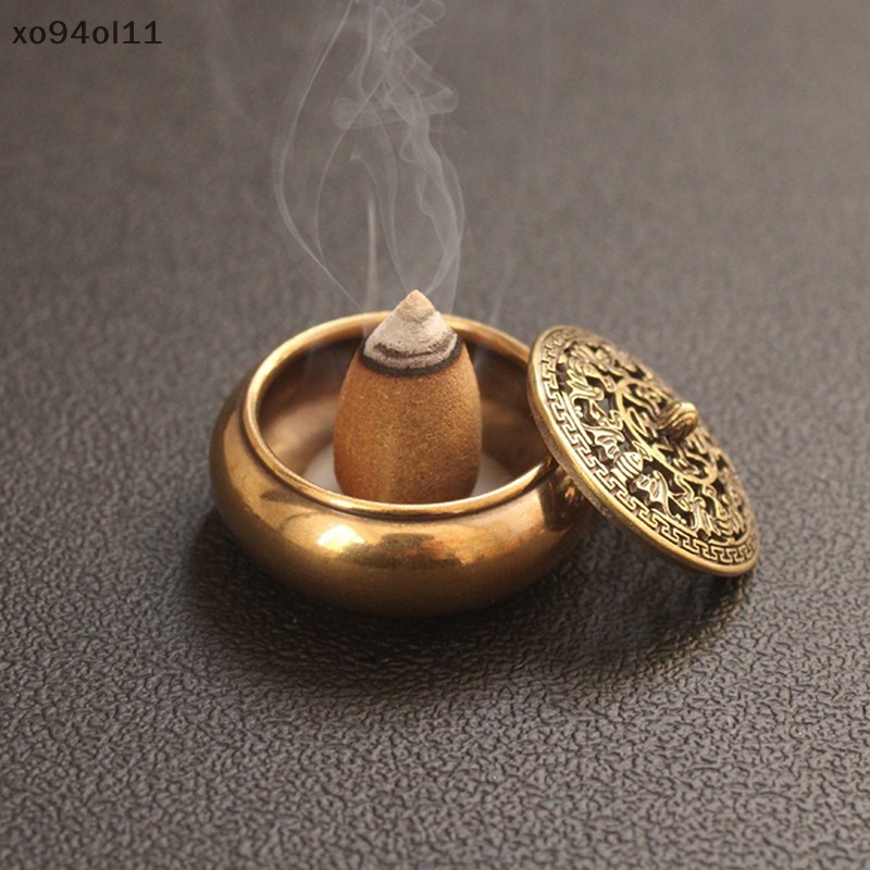 Xo Retro Incense Burner Twelve Zodiac Signs Burner Kuningan Tempat Dupa Dengan Penutup OL