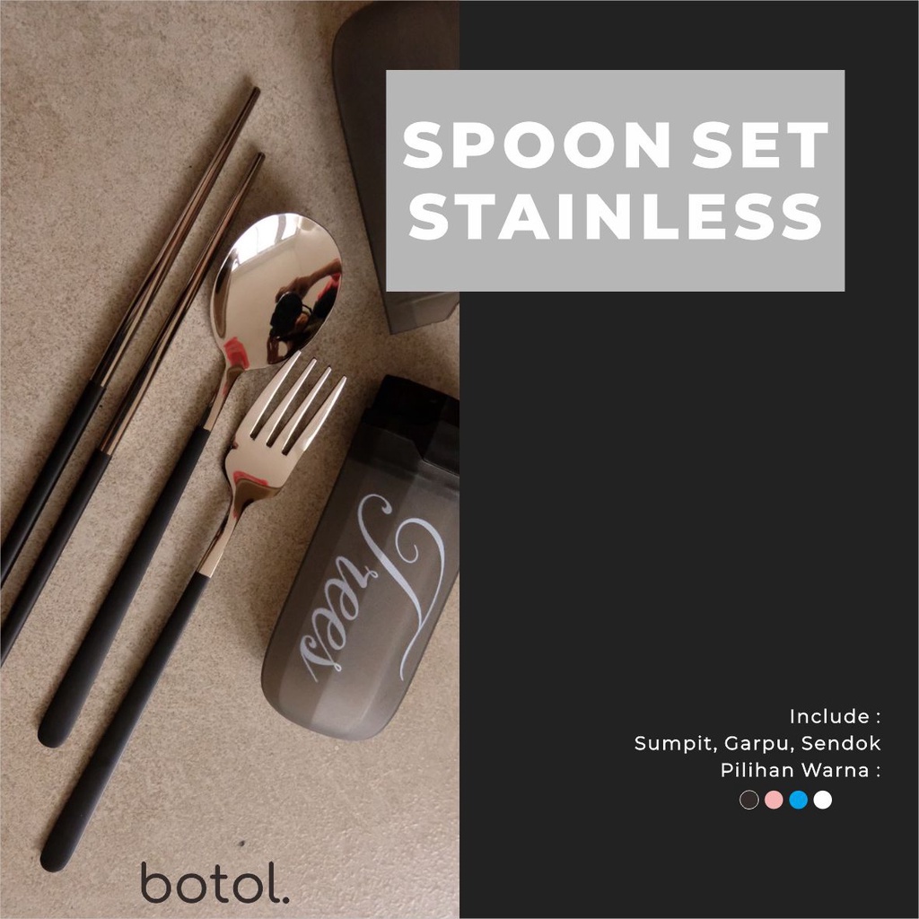 Spoon Set Stainless Custom / Satu Set Alat Makan Stainless / Souvenir Wedding Custom
