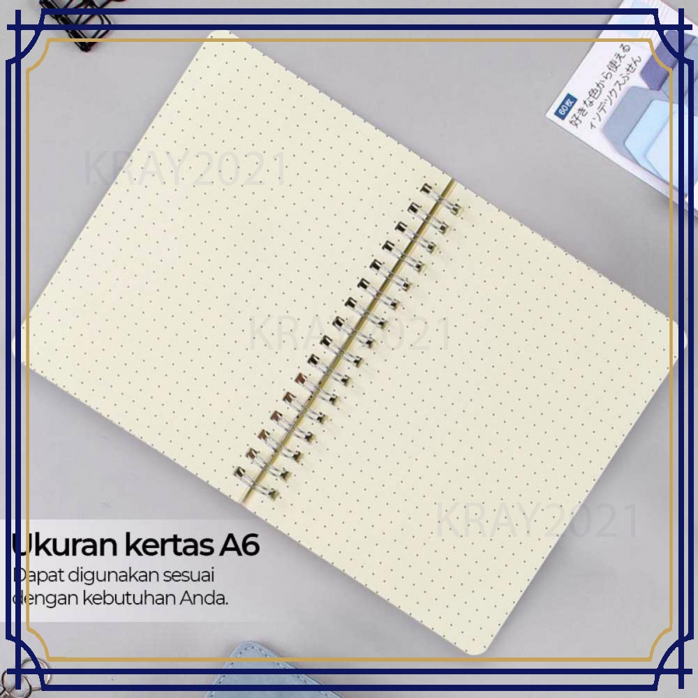 Buku Binder Catatan Jurnal Harian Notebook Ukuran A6 AK137