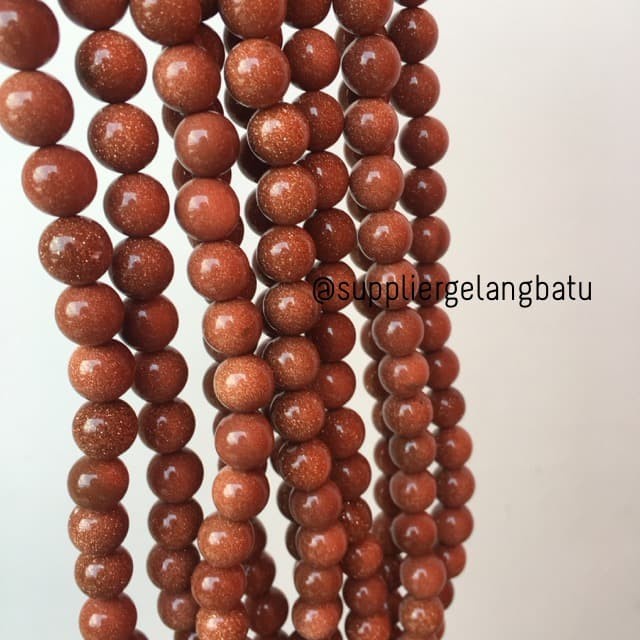 Promo Terlaris bahan gold sand stone batu pasir emas kalung craft diy gelang 10mm