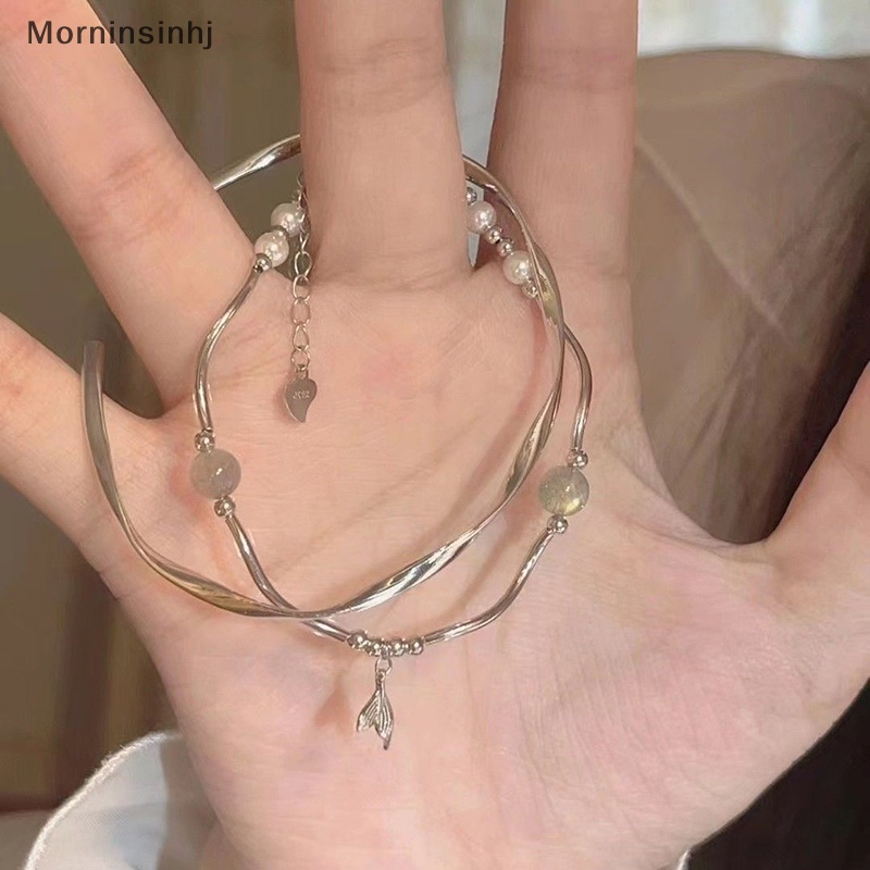 Mornin Fishtail Bracelet Female Mobius Ring Bracelet Ins Light Niche Design Moonlight Stone Bestie Gelang Angin Dingin id