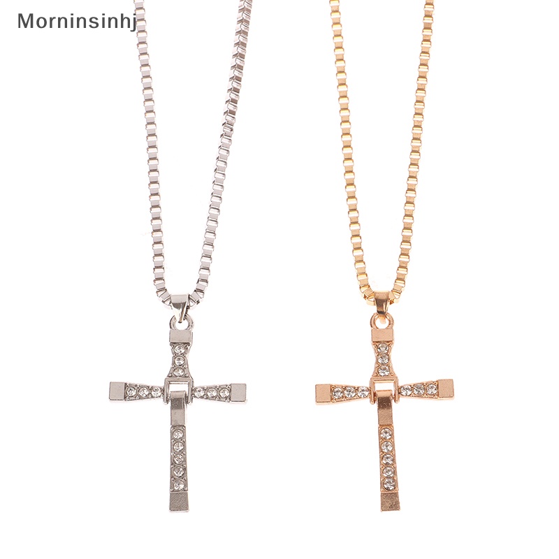 Mornin Moive Cross Necklace Kalung Liontin Salib Yesus Kristal Untuk Pria Hadiah Perhiasan id