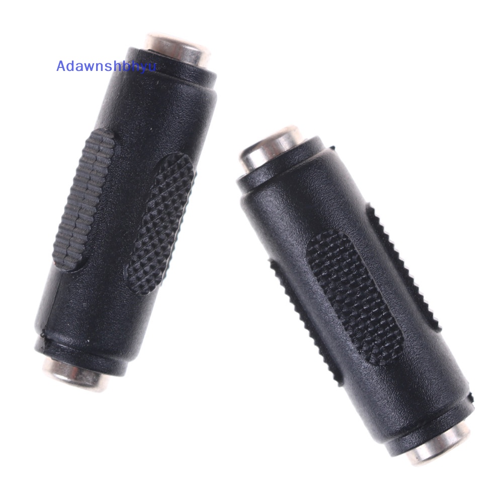 Adhyu 1pcs 2.1mm x 5.5mm Female to Female Konektor Adaptor Audio Soket Listrik DC ID